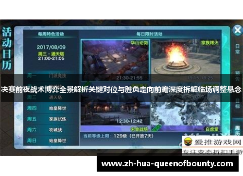 决赛前夜战术博弈全景解析关键对位与胜负走向前瞻深度拆解临场调整悬念
